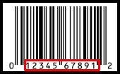 UPC Code highlighting 10 numeric digits